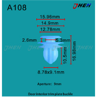 A108 Car Trim Clips 10 Pcs in 1 Pack Fits Toyota Models