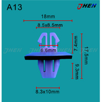 A13 Car Trim Clips 10 Pcs in 1 Pack Fits Toyota Models