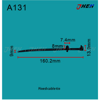 A131 Auto Cable Zip Ties 10 Pcs in 1 Pack Fits Toyota Models