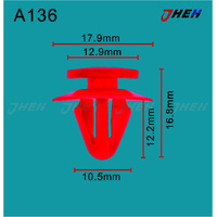 A136 Car Trim Clips 10 Pcs in 1 Pack Fits Toyota Models