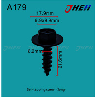 A179 Auto Body Screws 10 Pcs in 1 Pack Fits Toyota Models