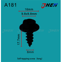 A181 Auto Body Screws 10 Pcs in 1 Pack Fits Toyota Models