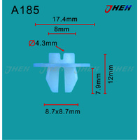 A185 Car Trim Clips 10 Pcs in 1 Pack Fits Toyota Models