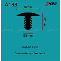 A188 Car Trim Clips 10 Pcs in 1 Pack Fits Toyota Models