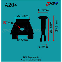 A204 Car Trim Clips 2 Pcs in 1 Pack Fits Toyota Models
