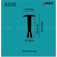 A205 Car Trim Clips 10 Pcs in 1 Pack Fits Toyota Models