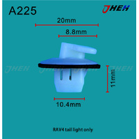 A225 Car Trim Clips 10 Pcs in 1 Pack Fits Toyota Models