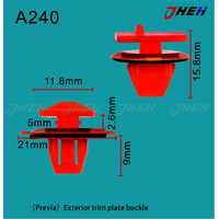 A240 Car Trim Clips 10 Pcs in 1 Pack Fits Toyota Models