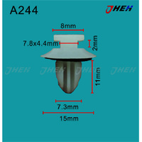 A244 Car Trim Clips 10 Pcs in 1 Pack Fits Toyota Models