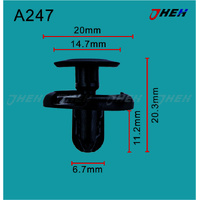 A247 Car Trim Clips 10 Pcs in 1 Pack Fits Toyota Models