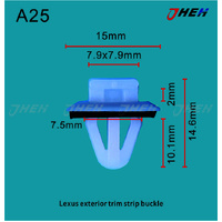 A25 Car Trim Clips 10 Pcs in 1 Pack Fits Toyota Models