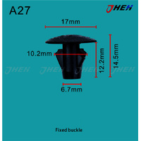 A27 Car Trim Clips 10 Pcs in 1 Pack Fits Toyota Models