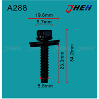 A288 Auto Body Screws 5 Pcs in 1 Pack Fits Toyota Models