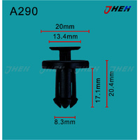 A290 Car Trim Clips 10 Pcs in 1 Pack Fits Toyota Models