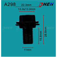 A298 Auto Body Screws 2 Pcs in 1 Pack Fits Toyota Models