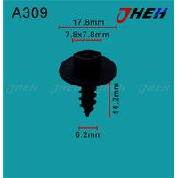 A309 Auto Body Screws 10 Pcs in 1 Pack Fits Toyota Models