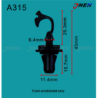 A315 Car Trim Clips 2 Pcs in 1 Pack Fits Toyota Models