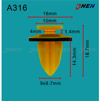 A316 Car Trim Clips 10 Pcs in 1 Pack Fits Toyota Models