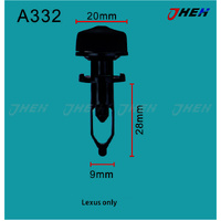 A332 Car Trim Clips 2 Pcs in 1 Pack Fits Toyota Models