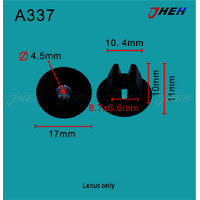 A337 Car Trim Clips 10 Pcs in 1 Pack Fits Toyota Models
