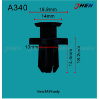 A340 Car Trim Clips 10 Pcs in 1 Pack Fits Toyota Models