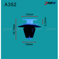A352 Car Trim Clips 10 Pcs in 1 Pack Fits Toyota Models
