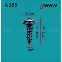 A355 Auto Body Screws 10 Pcs in 1 Pack Fits Toyota Models