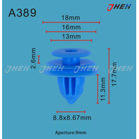 A389 Car Trim Clips 10 Pcs in 1 Pack Fits Toyota Models