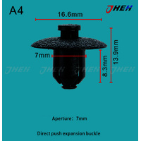 A4 Car Trim Clips 20 Pcs in 1 Pack Fits Toyota Models