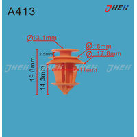A413 Car Trim Clips 10 Pcs in 1 Pack Fits Toyota Models
