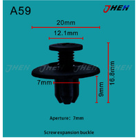 A59 Car Trim Clips 10 Pcs in 1 Pack Fits Toyota Models
