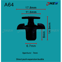 A64 Car Trim Clips 10 Pcs in 1 Pack Fits Toyota Models