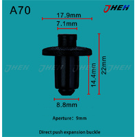 A70 Car Trim Clips 10 Pcs in 1 Pack Fits Toyota Models
