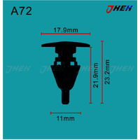 A72 Car Trim Clips 10 Pcs in 1 Pack Fits Toyota Models