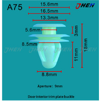 A75 Car Trim Clips 10 Pcs in 1 Pack Fits Toyota Models