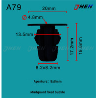A79 Car Trim Clips 10 Pcs in 1 Pack Fits Toyota Models