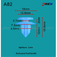 A82 Car Trim Clips 10 Pcs in 1 Pack Fits Toyota Models