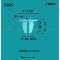 A83 Car Trim Clips 10 Pcs in 1 Pack Fits Toyota Models