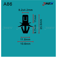 A86 Car Trim Clips 10 Pcs in 1 Pack Fits Toyota Models