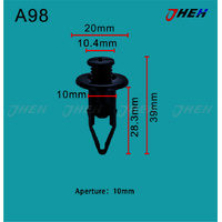 A98 Car Trim Clips 10 Pcs in 1 Pack Fits Toyota Models