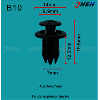 B10 Car Trim Clips 10 Pcs in 1 Pack Fits Honda Models