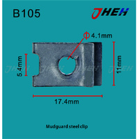 B105 Auto U-Clip Nuts 10 Pcs in 1 Pack Fits Honda Models