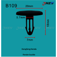 B109 Car Trim Clips 10 Pcs in 1 Pack Fits Honda Models