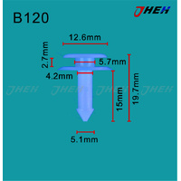 B120 Car Trim Clips 10 Pcs in 1 Pack Fits Honda Models