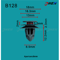 B128 Car Trim Clips 10 Pcs in 1 Pack Fits Honda Models
