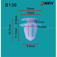 B136 Car Trim Clips 10 Pcs in 1 Pack Fits Honda Models