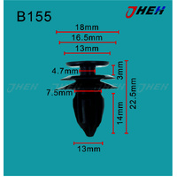 B155 Car Trim Clips 10 Pcs in 1 Pack Fits Honda Models