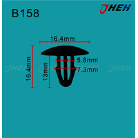 B158 Car Trim Clips 10 Pcs in 1 Pack Fits Honda Models