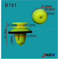 B161 Car Trim Clips 10 Pcs in 1 Pack Fits Honda Models