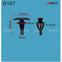 B167 Car Trim Clips 10 Pcs in 1 Pack Fits Honda Models